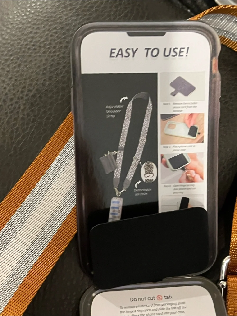 Save the girls , Clip & Go Phone Clip Crossbody Strap with wallet